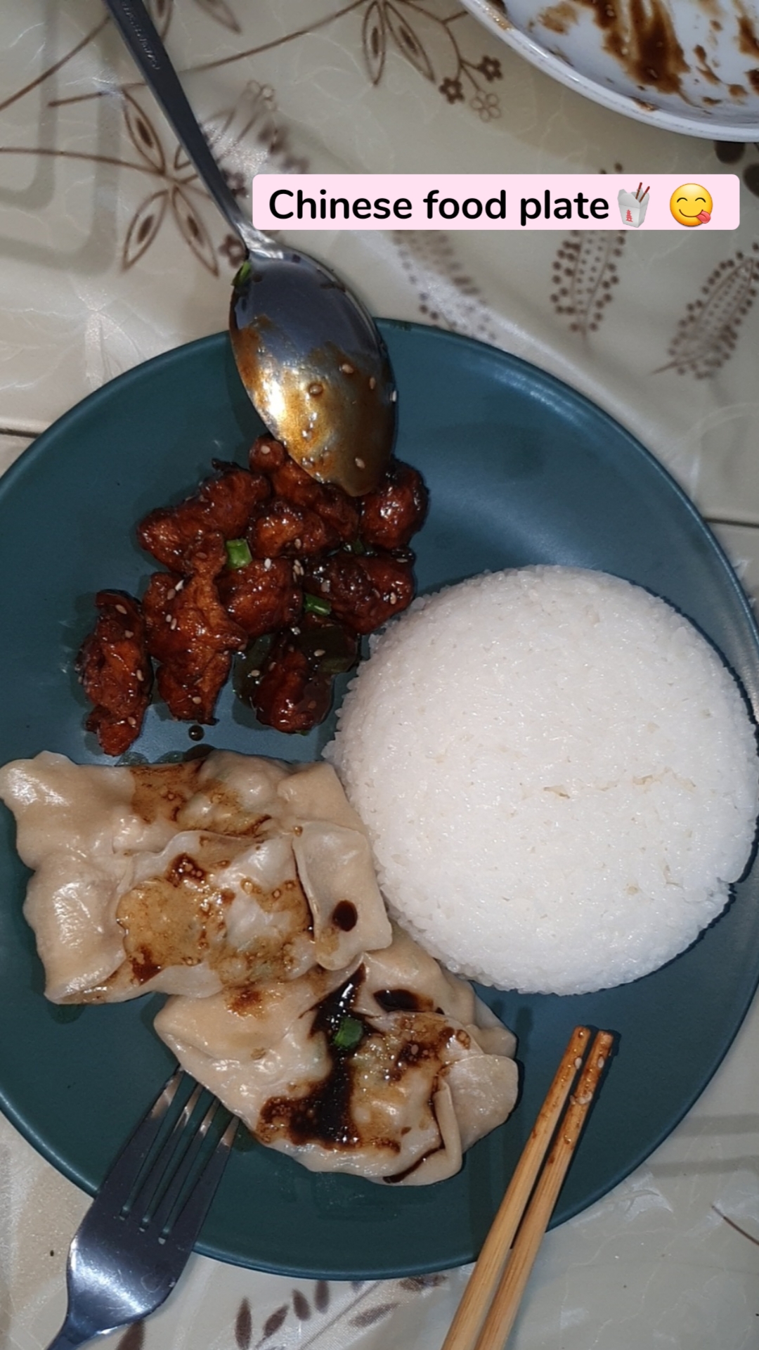 Chinese food plate🥡 😋 